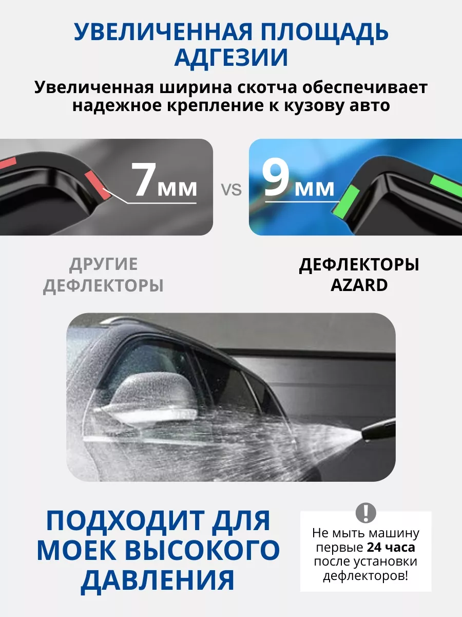 Дефлекторы окон для Приора 1,2 ваз 2110, 2112 AZARD 43363345 купить за 773  ₽ в интернет-магазине Wildberries