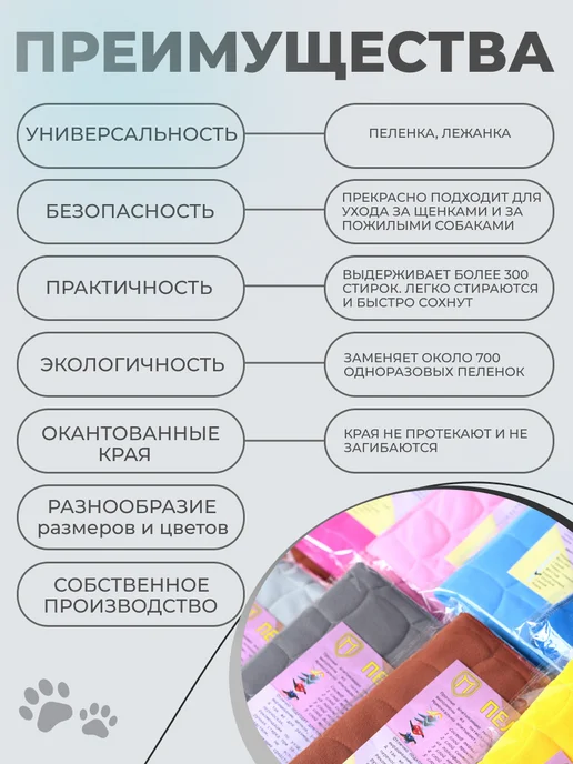 Пелёнка Многоразовые пеленки для животных 60х70 см фуксия, 60x70 см, фото 3