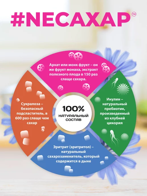 Намажь Орех Сахарозаменитель стевия и экстракт фрукта Монаха 1 кг, 1 кг, фото 4