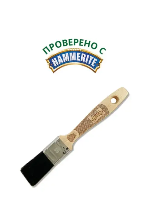 Handmaler Кисть плоская PRO YELLOW черная буков ручка 30 мм, черный