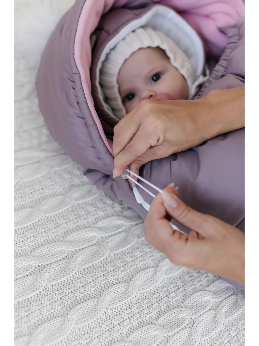 Конверт-одеяло для новорожденного своими руками с красивыми узорами