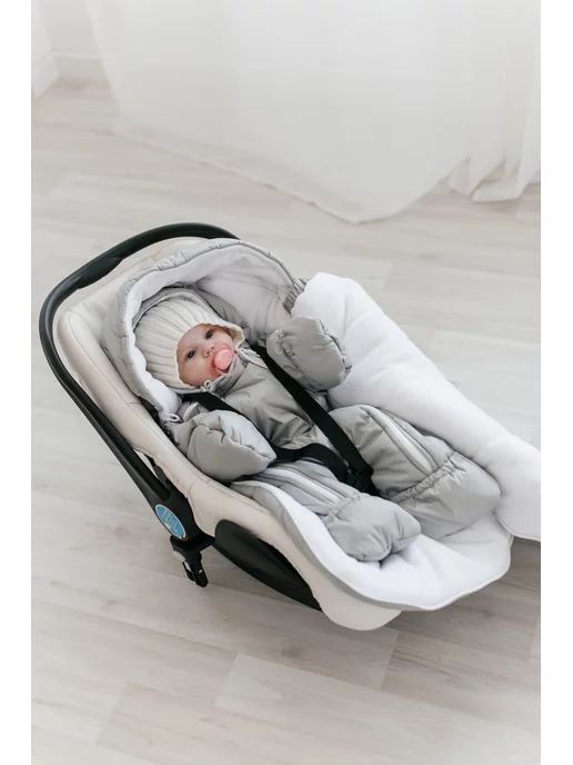 TEDYSLEEP Конверт на выписку новорожденного зима осень, серый, фото 2
