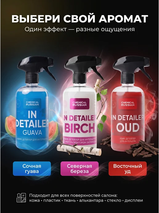 Chemical Russian Квик детейлер для салона очиститель IN Detailer GUAVA 500 мл, 500 мл, фото 7