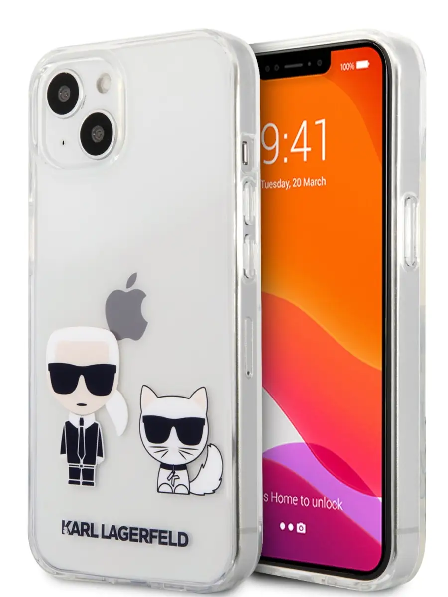 Karl Lagerfeld Чехол на iPhone 13 mini с принтом PC/TPU