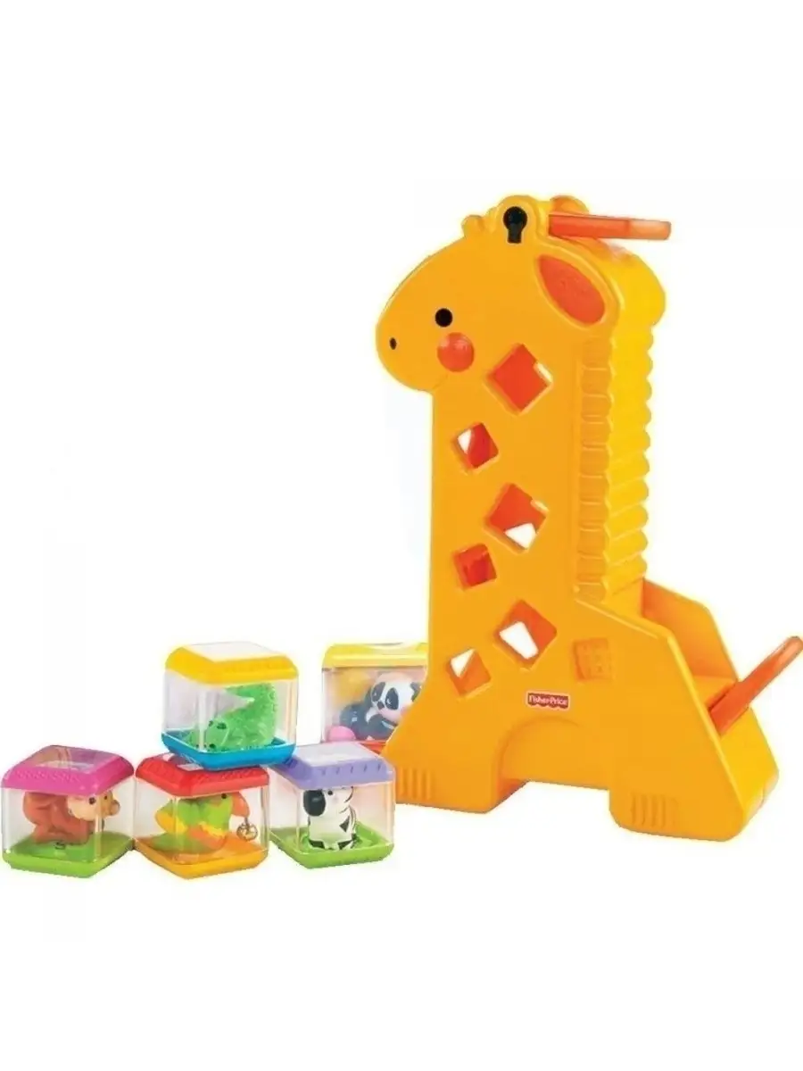 Музыкальный Жираф с кубиками Fisher-Price Развивающая игрушка для малышей  от 6 мес Fisher Price 43512866 купить в интернет-магазине Wildberries