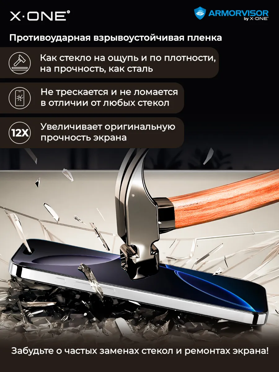 X-ONE Бронепленка iPhone 13 Mini Защитная пленка Айфон 13 Mini