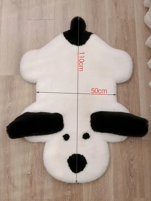 CROWNFUR HOME Меховой ковер детский коврик комнатный, белый, фото 5