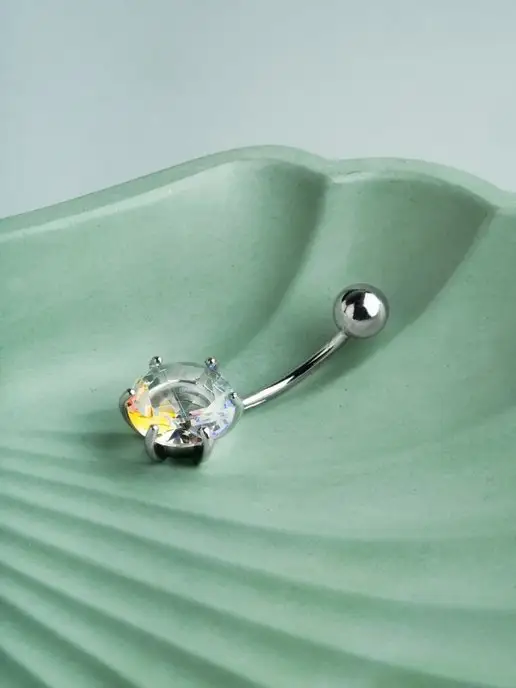 КРАСИВЫМ Jewelry Ювелирный пирсинг серьга в пупок Серебро 925, серебристый, фото 6