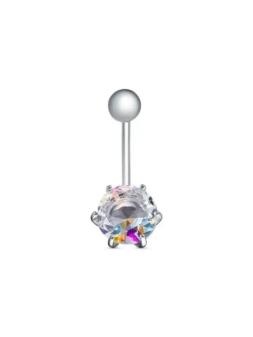 КРАСИВЫМ Jewelry Ювелирный пирсинг серьга в пупок Серебро 925, серебристый, фото 7
