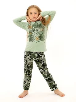 Пижама со штанами хлопок FleurTex 43729765 купить за 874 ₽ в интернет-магазине Wildberries