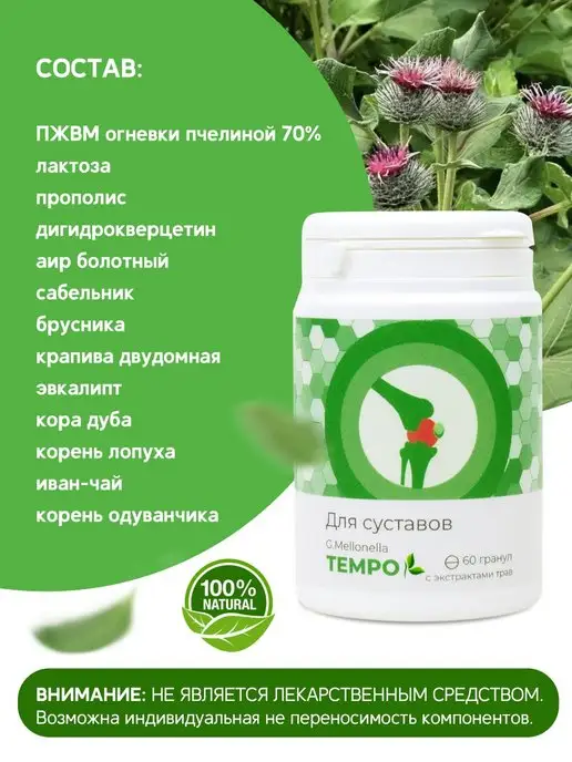 Touch Zhiva Огневка TEMPO комплекс для суставов и связок, вариант, фото 2