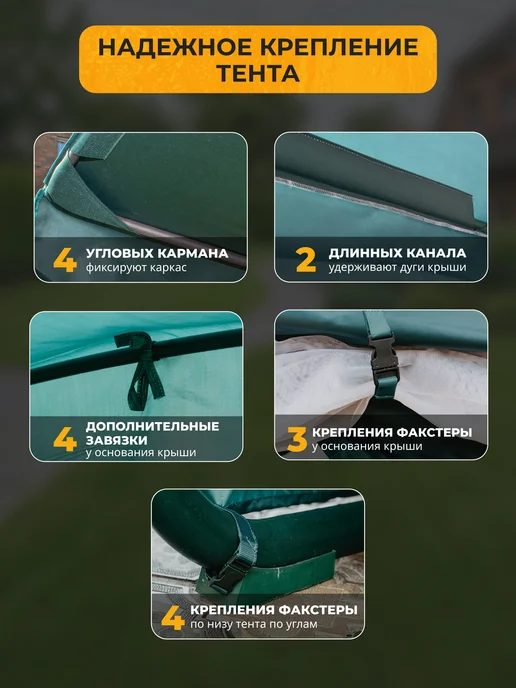 JEONIX Тент-шатер для качелей Торнадо (223х133х170см) зеленый, зеленый, фото 7