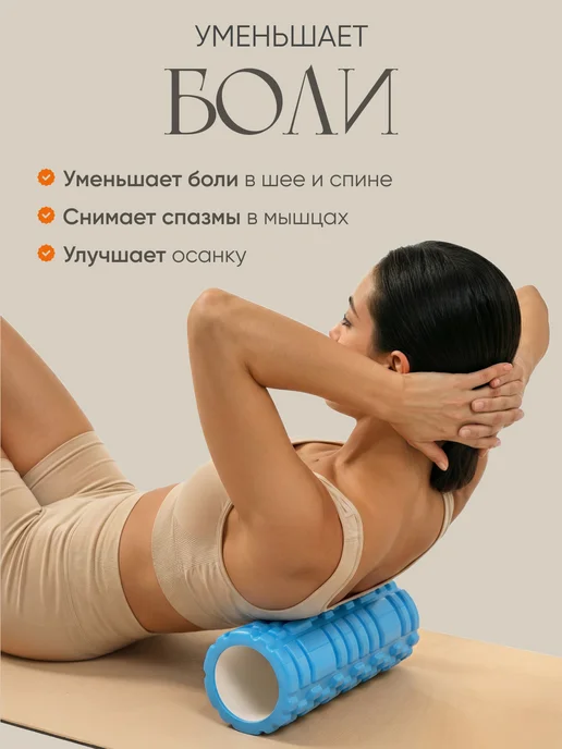 Solmax&Fitness Ролики массажные для фитнеса и йоги, голубой, фото 4
