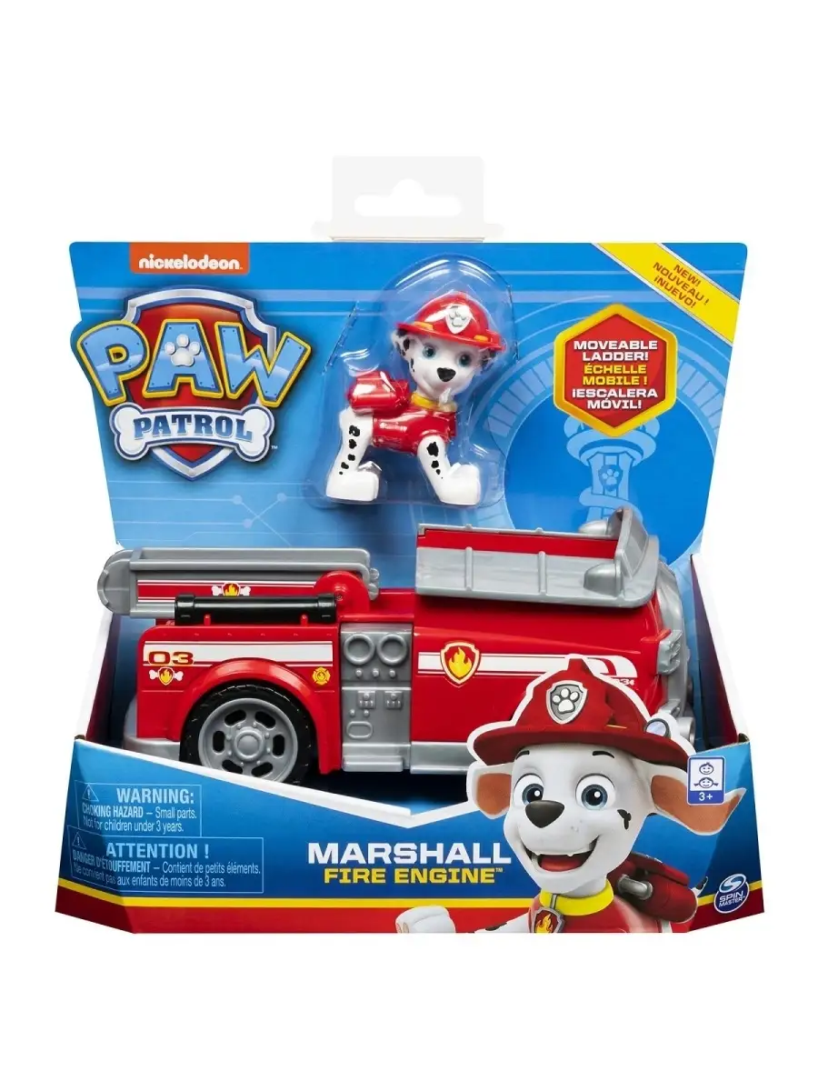 Paw Patrol Щенок спасатель Маршал и Пожарная машинка WIZZAL TOYS 43845260  купить в интернет-магазине Wildberries