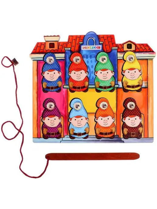 Smile-Decor Настольная игра "Гномики", магнитная рыбалка с удочкой, вариант, фото 3