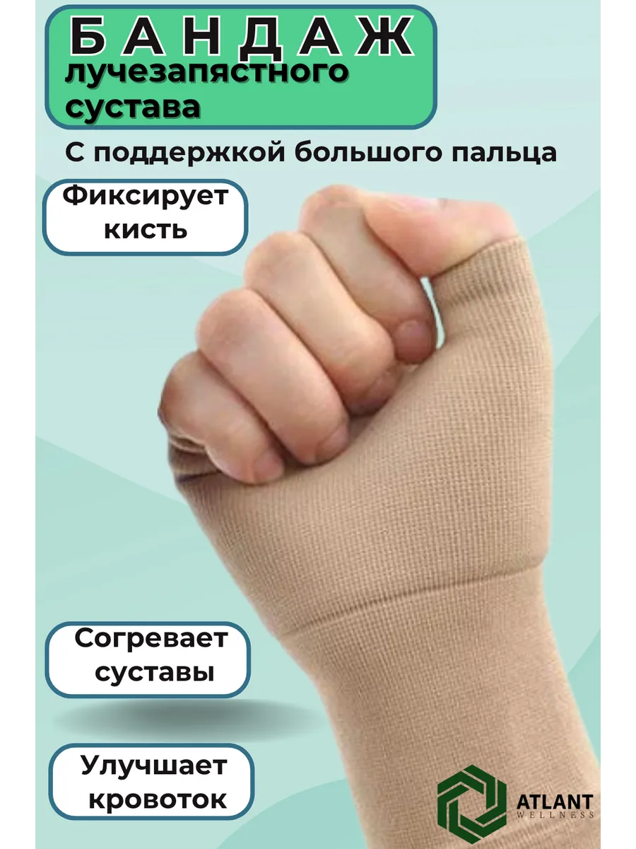 Бандаж на запястье с поддержкой большого пальца, повязка