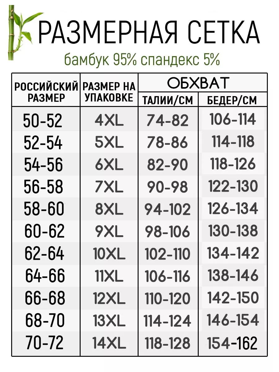 Трусы бамбук высокая посадка большой размер VS BODY 43880569 купить за 420  ₽ в интернет-магазине Wildberries