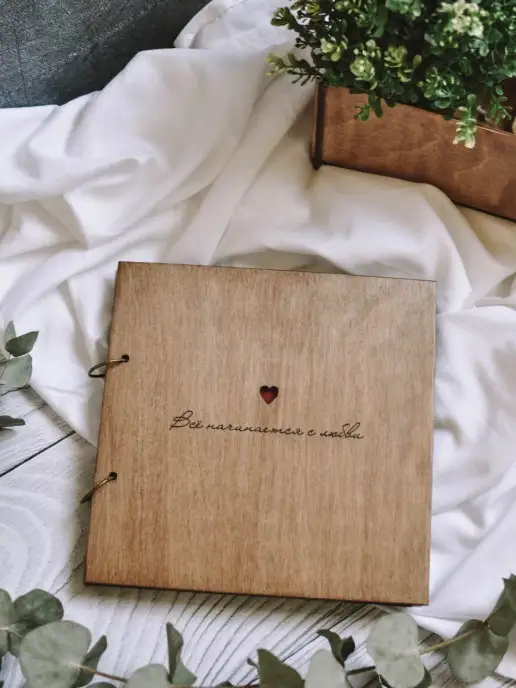 kanwood Гостевая книга, книга для пожеланий на свадьбу, серый