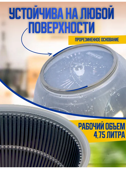 Elchehome Сушилка ручная механическая для зелени, центрифуга для сушки, зеленый, фото 5