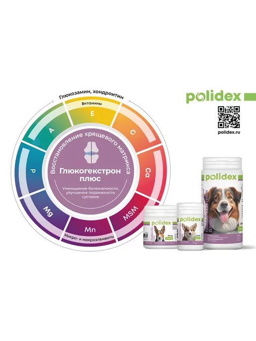 polidex Витамины для собак Glucogextron Хондропротектор, вариант, фото 3