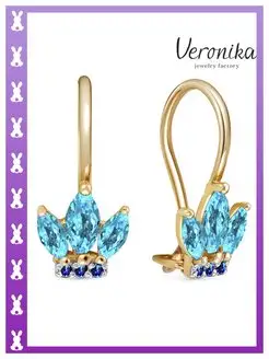 Серьги корона серебро Veronika jewelry factory 43971960 купить за 686 ₽ в интернет-магазине Wildberries