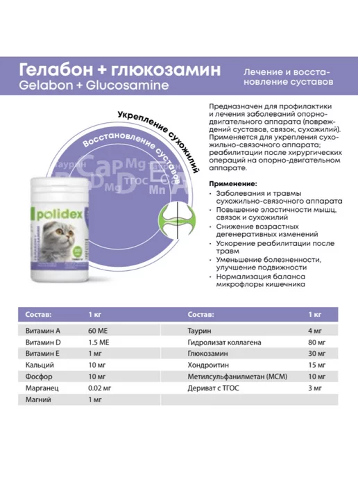 polidex Витамины для кошек Gelabon Гелабон с, вариант, фото 2