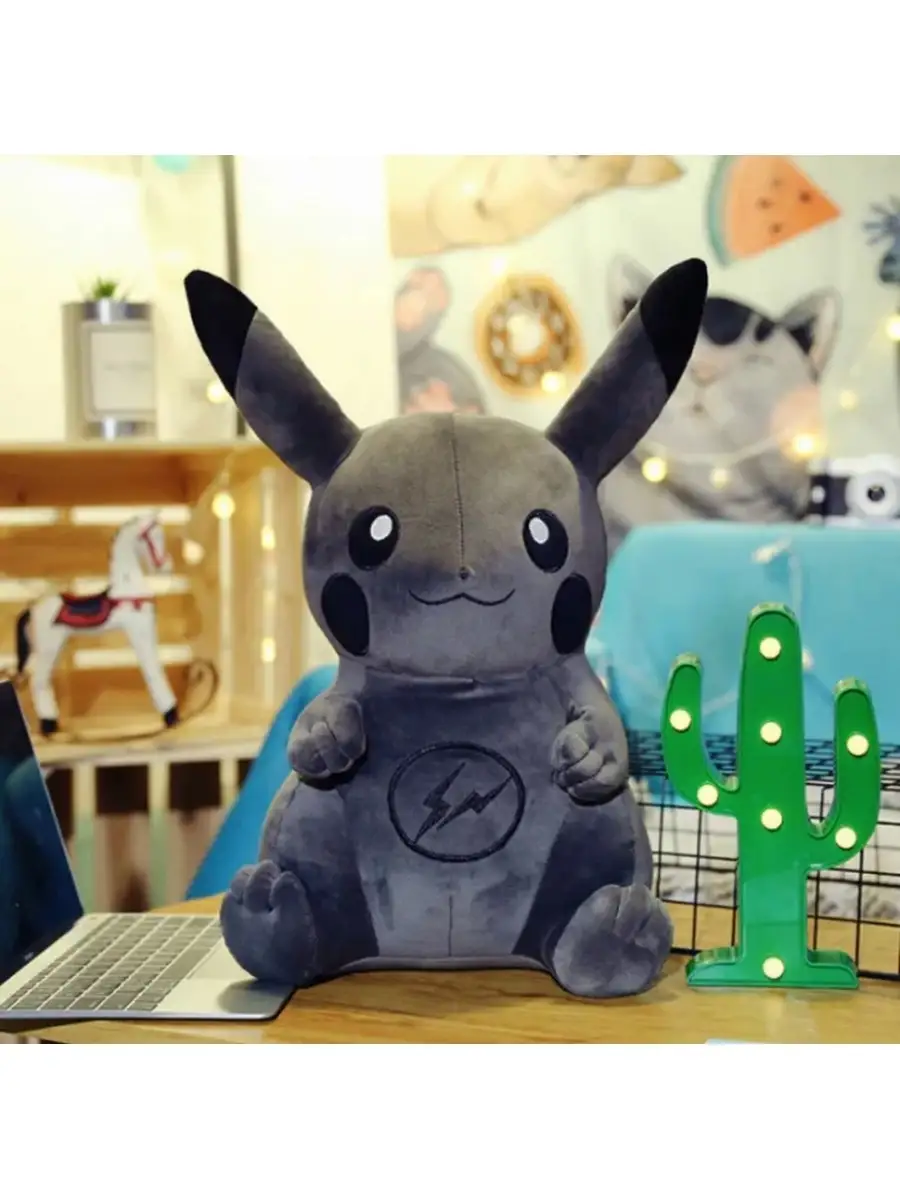 Dark pikachu plush on sale