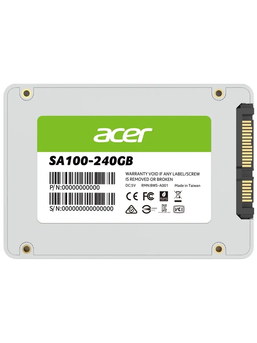 SSD 240 Гб для ноутбука накопитель внутренний SATA Acer 44069296 купить в  интернет-магазине Wildberries