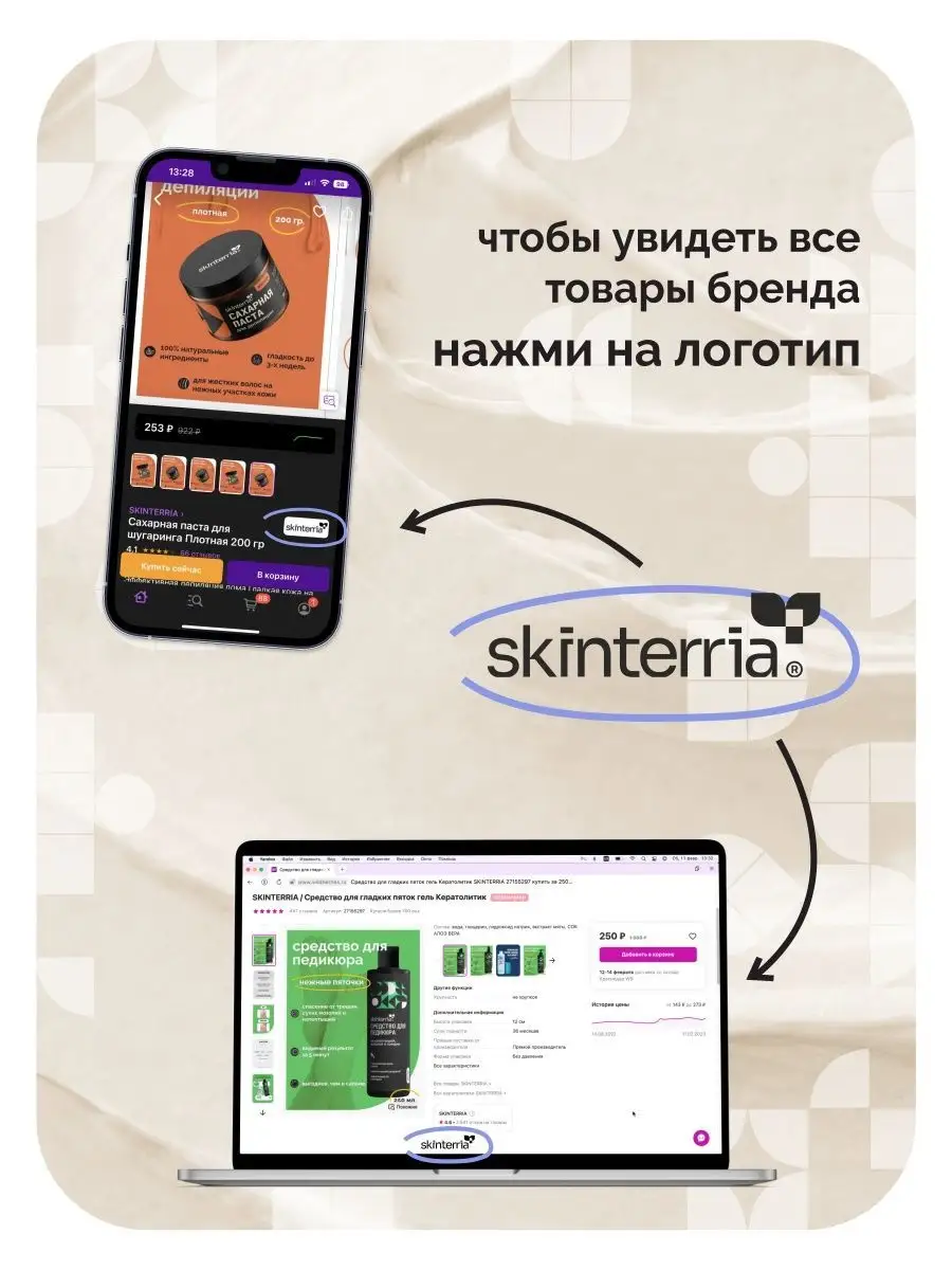 Скраб для тела антицеллюлитный для похудения с маслами SKINTERRIA 44082589  купить в интернет-магазине Wildberries