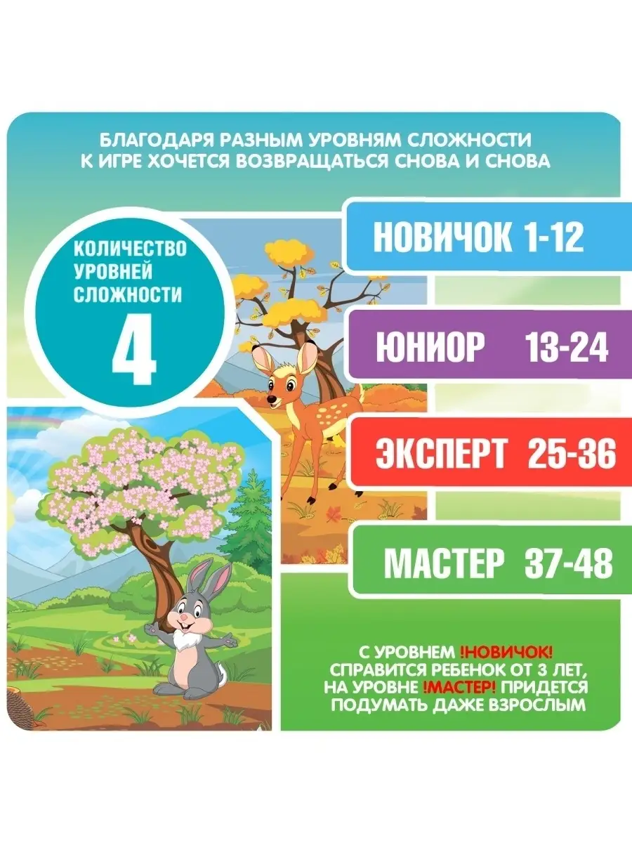 Настольная игра головоломка для детей Изучаем Времена года BONDIBON  44107440 купить за 1 872 ₽ в интернет-магазине Wildberries