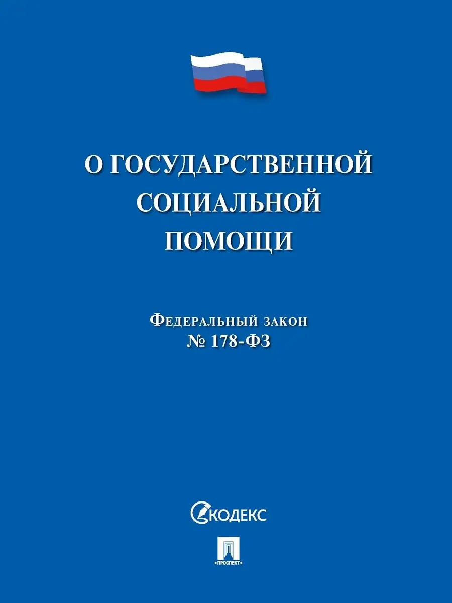 О государственной социальной помощи № 178-ФЗ. Проспект 44113556 купить за  153 ₽ в интернет-магазине Wildberries