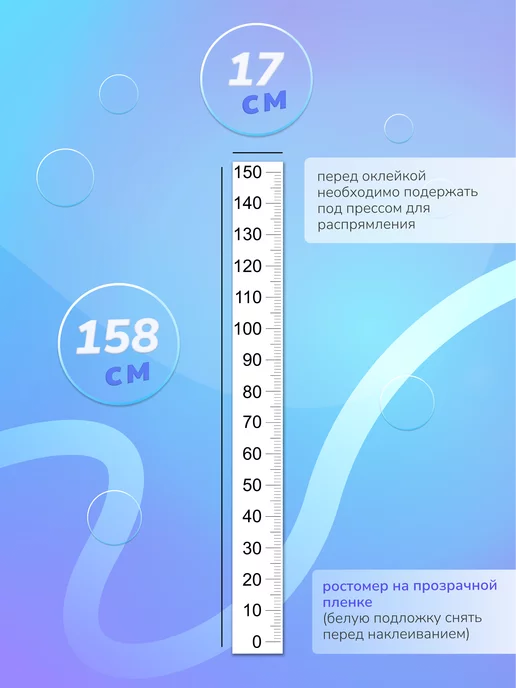 Фотообойкин Ростомер для измерения роста интерьерный 51х155 см, 17x158 см, фото 3