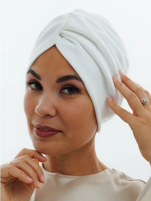 Beauton Тюрбан трикотажный весенний, белый