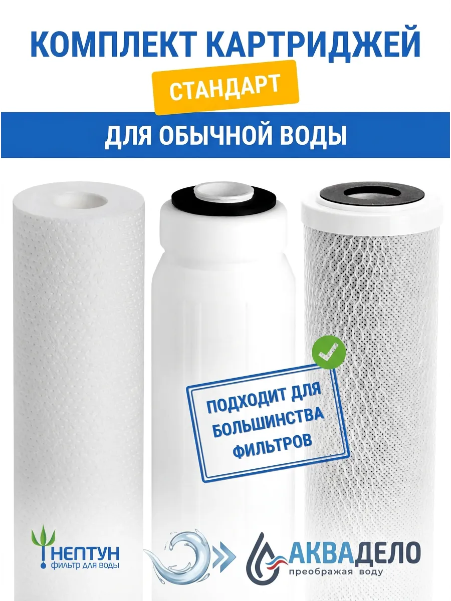 Комплект картриджей для фильтра воды Стандарт