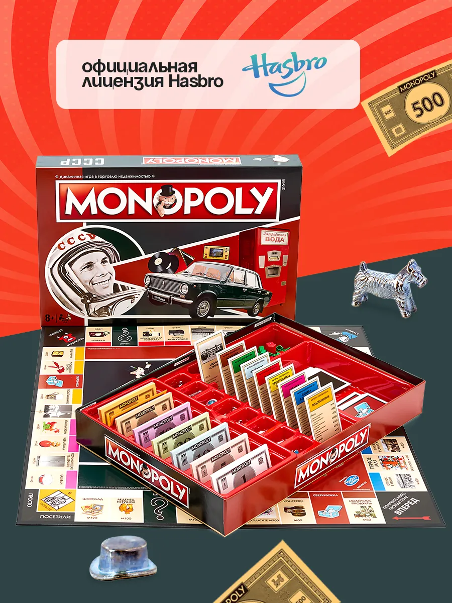 Монополия СССР настольная, советская monopoly для компании Winning Moves  44225313 купить в интернет-магазине Wildberries