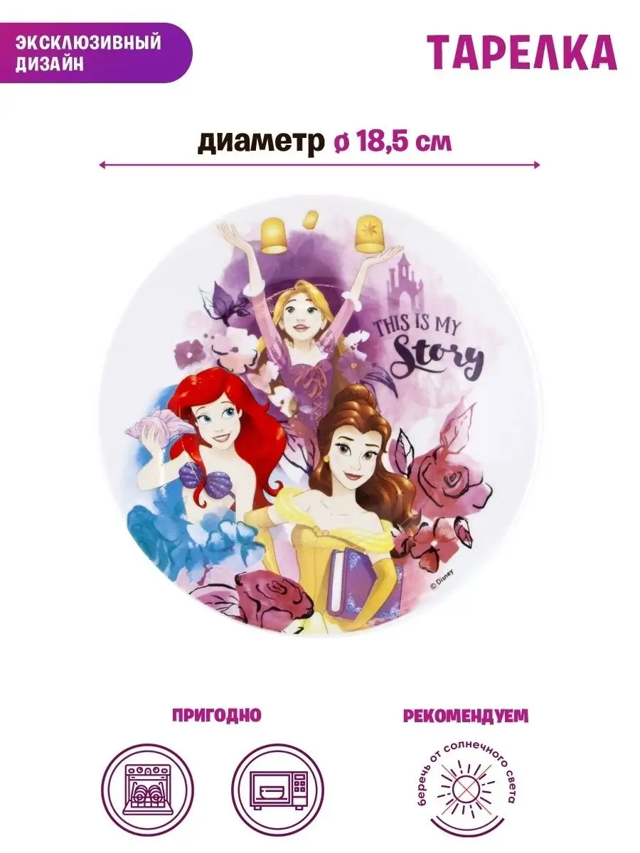 НД Плэй Набор детской лицензионной посуды Принцессы, Disney