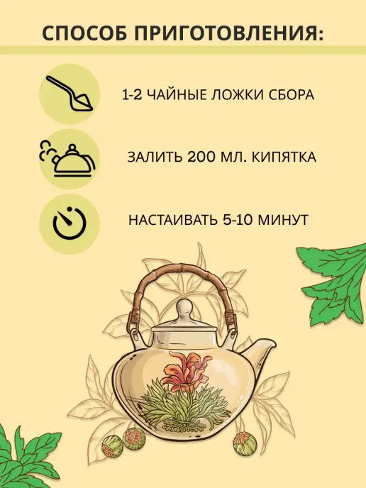 Рецепты кавказских горцев Боровая Матка и Красная Щетка фиточай женский Травяной сбор, 150 г, фото 4