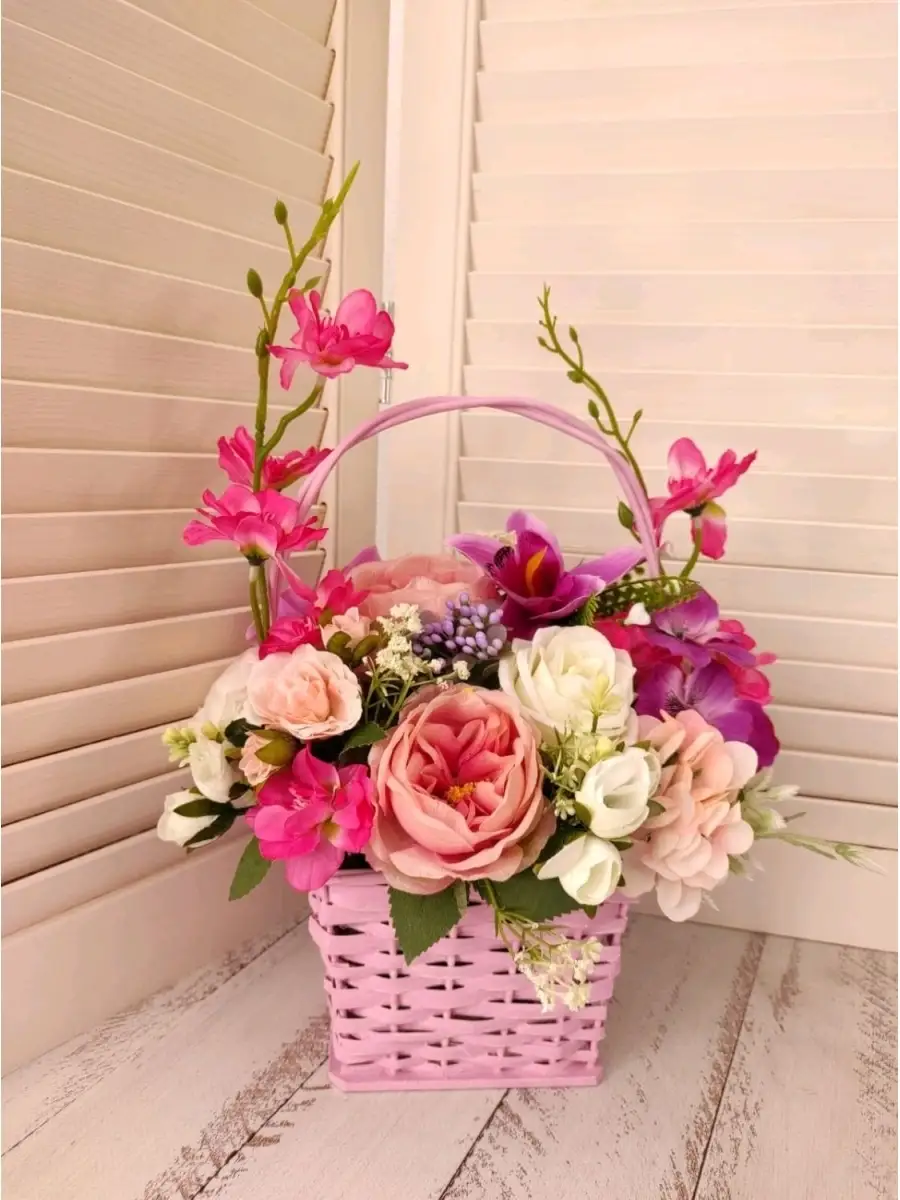 Букет из искусственных цветов Тоскана (без вазы) W40 H45 см