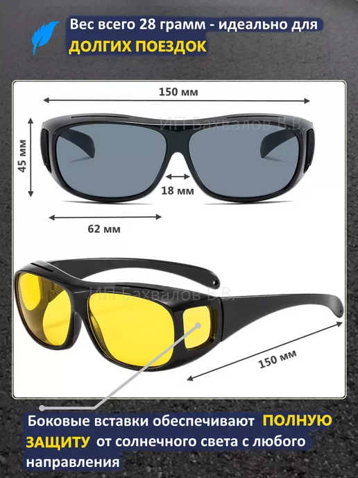 Royal Vision Очки антибликовые для водителя, рыбалки, антифары, вариант, фото 7