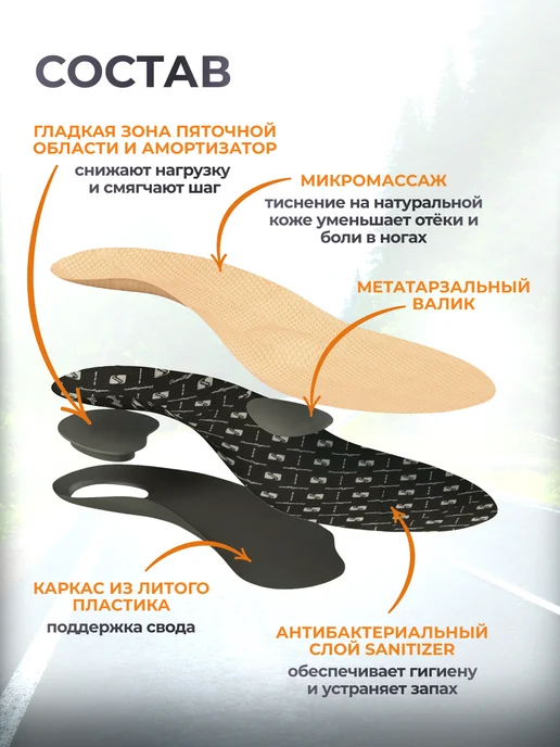 Talus Стельки ортопедические Элит каркасные 29К, бежевый, фото 4