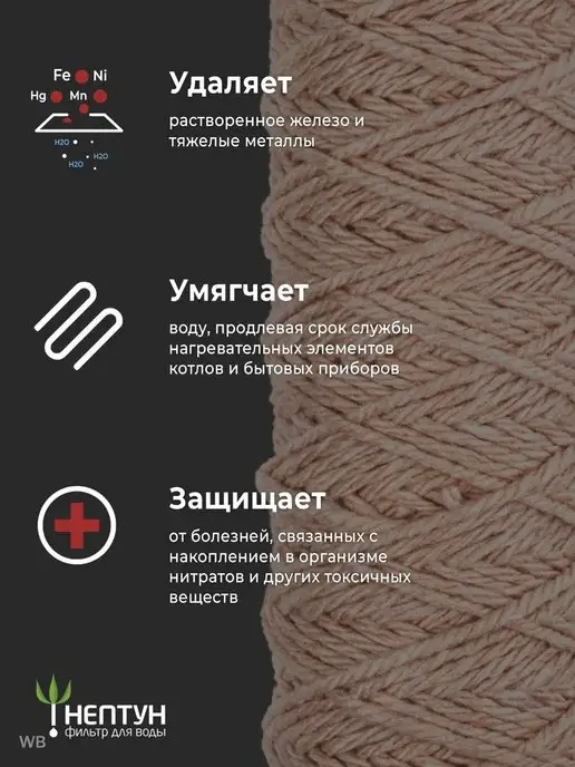 Аквадело Картридж для фильтра воды обезжелезивающий PSF-10BB 10 мкм, вариант, фото 5
