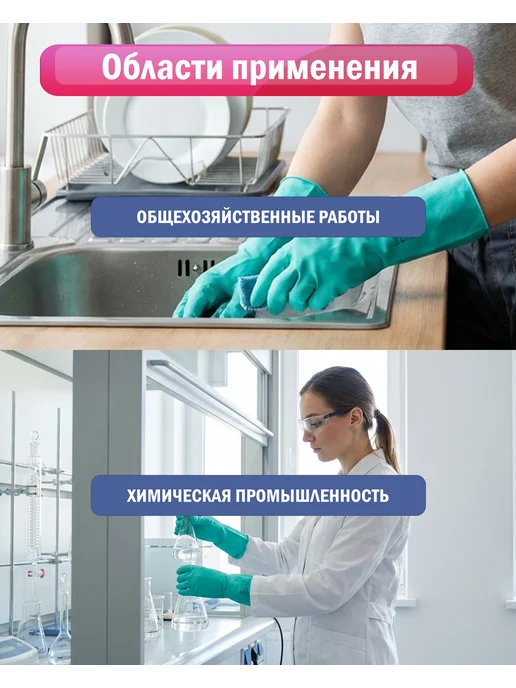 GWARD Химически стойкие нитриловые хозяйственные перчатки RNF15, зеленый, фото 6