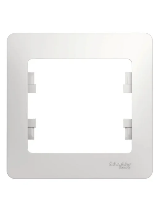 Systeme Electric Рамка Glossa одинарная 1-ная Schneider Systeme Алюминий, 6 шт, фото 2