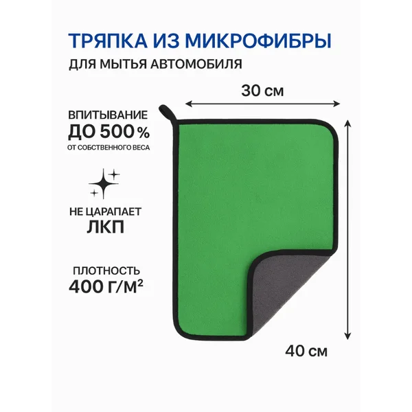Тряпка для мытья авто микрофибра 350 г/м²