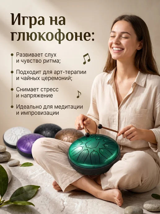 Tambiro Глюкофон для медитации 15 см, серый, фото 4