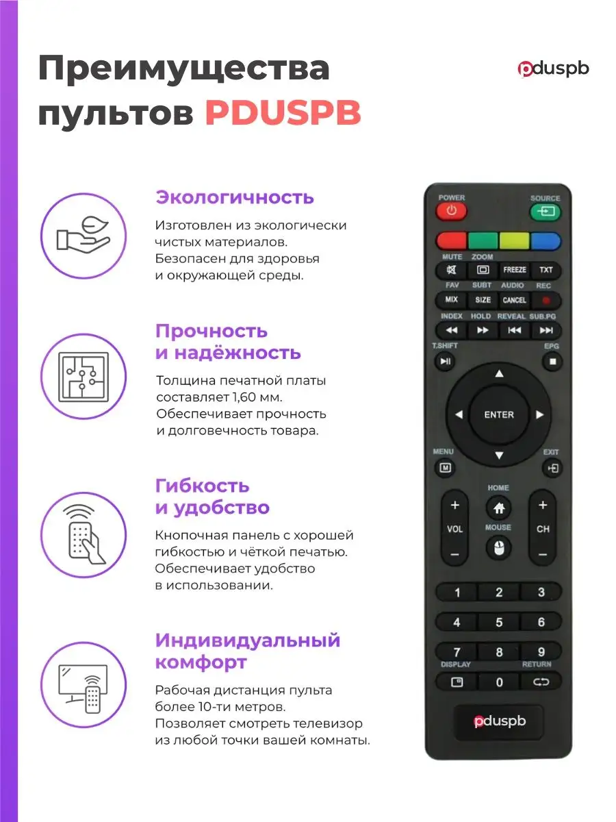 Пульт RS41-MOUSE для телевизора Yuno Yuno 44580522 купить за 459 ₽ в  интернет-магазине Wildberries