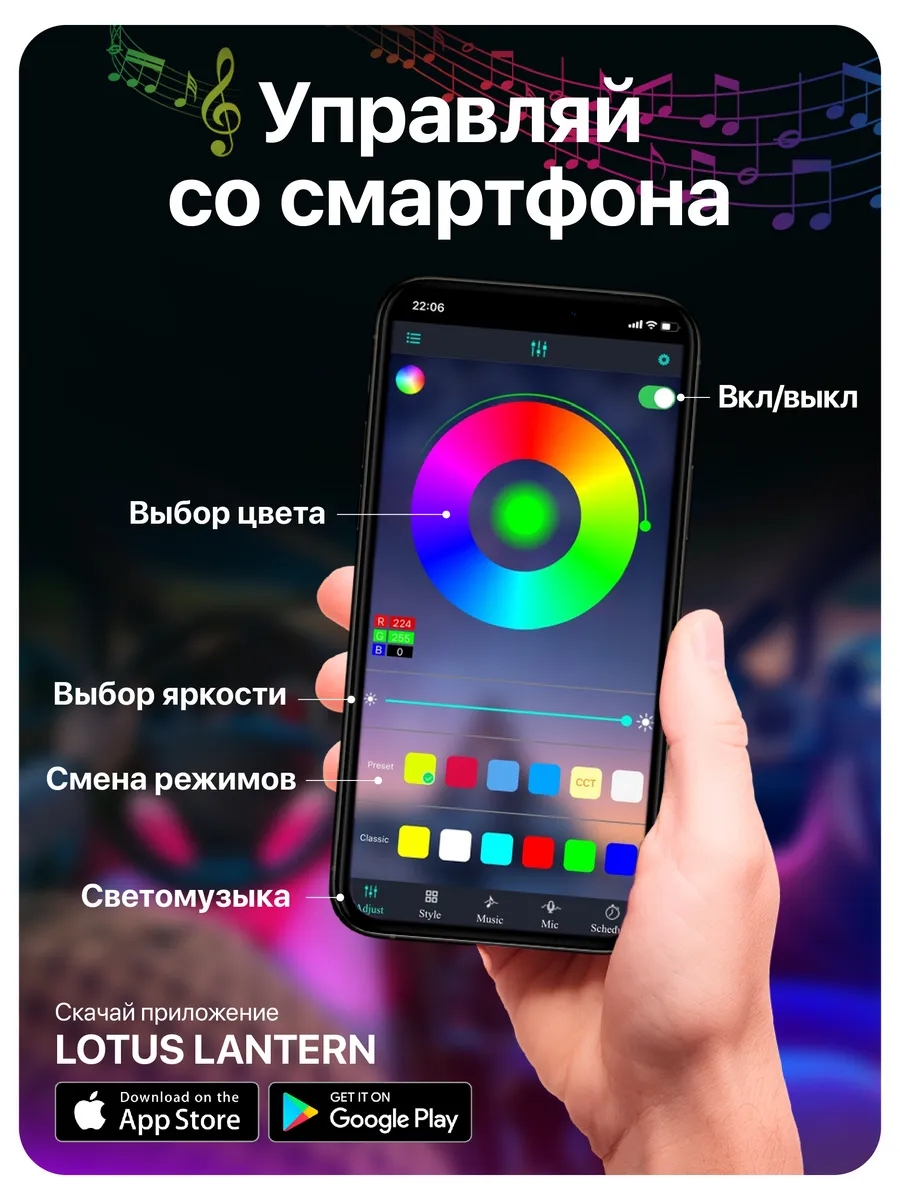 Подсветка в машину светодиодная салона RGB PutyAvto 44596588 купить за 799  ₽ в интернет-магазине Wildberries