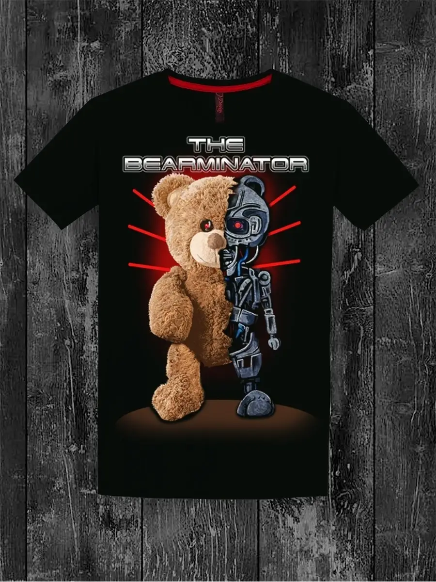 Футболка с принтом Bearmenator Juja_design 44609414 купить за 869 ₽ в  интернет-магазине Wildberries