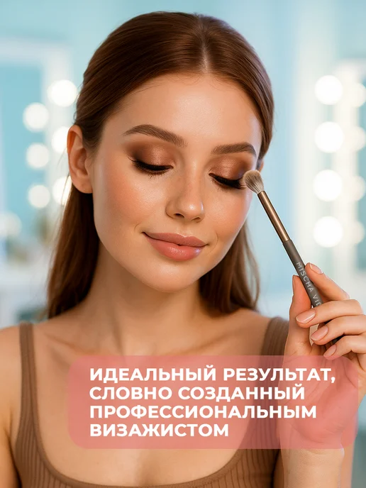 MISCHA VIDYAEV Кисть для макияжа и растушёвки теней, белый, фото 5