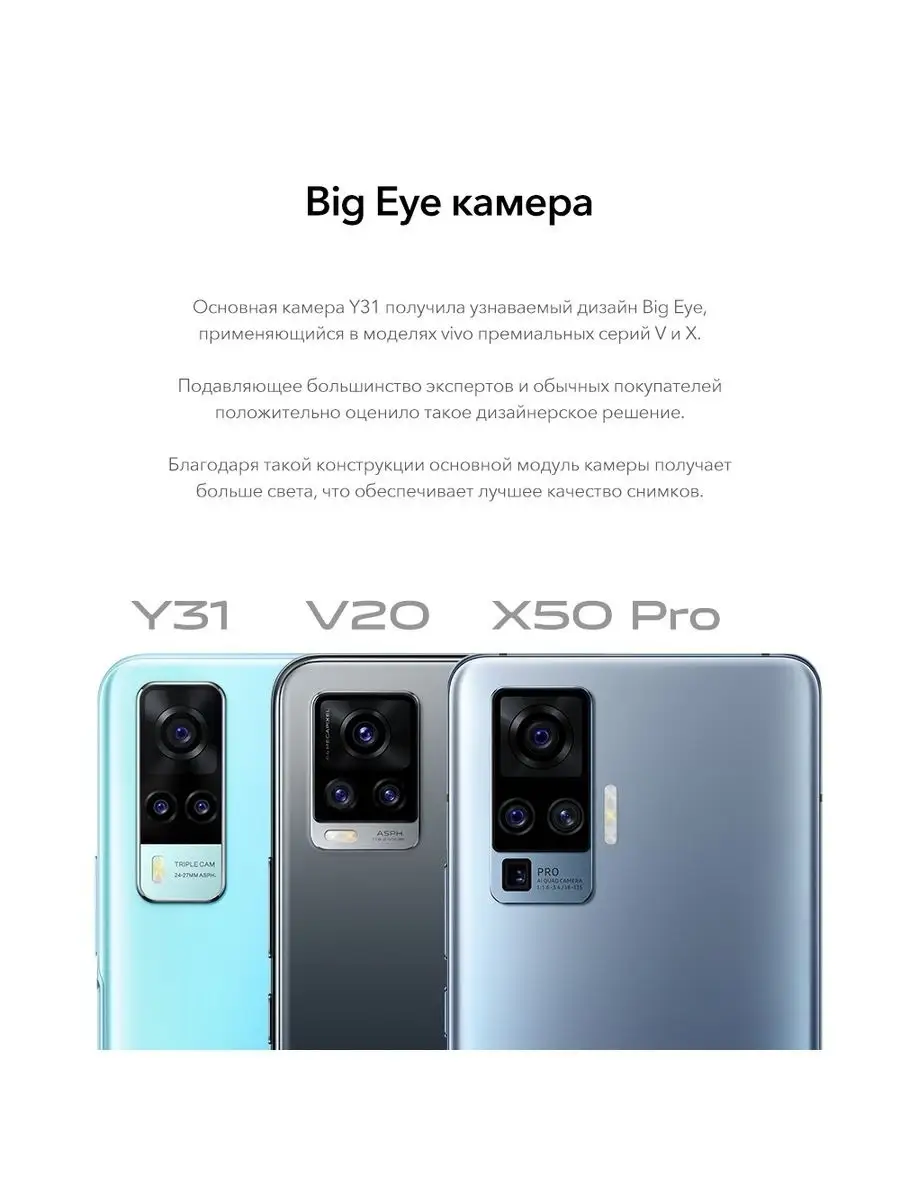 Смартфон Y31 4GB/64GB, 6.58